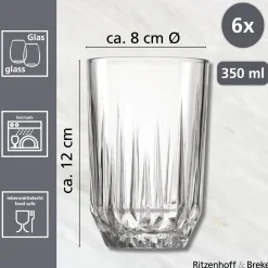 Trinkgläser-Set Palace | 6-teilig | 350 ml