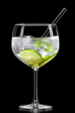 Trinkgläser-Set Tonic | 4-teilig | 650 ml | mit Glastrinkhalmen