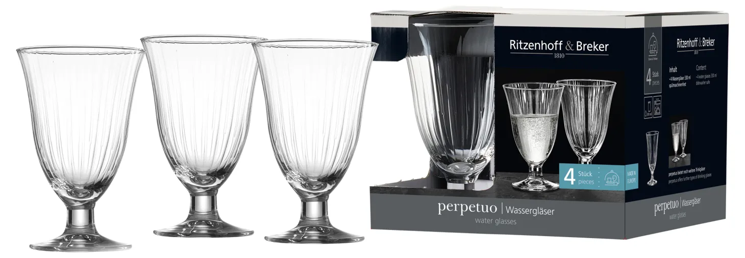 Wassergläser-Set Perpetuo | 4-teilig | 330 ml