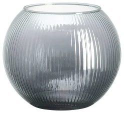 Windlicht Elysia | 19 x 19 x 16 cm | silber glänzend | kugelförmig
